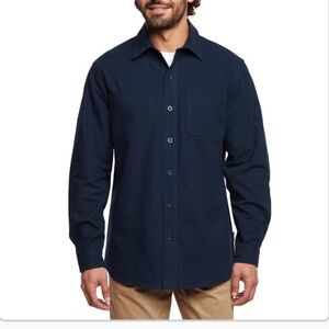 Woolrich Green Label Men's Dark Navy Cotton Chamois Button Down Shirt - NWT